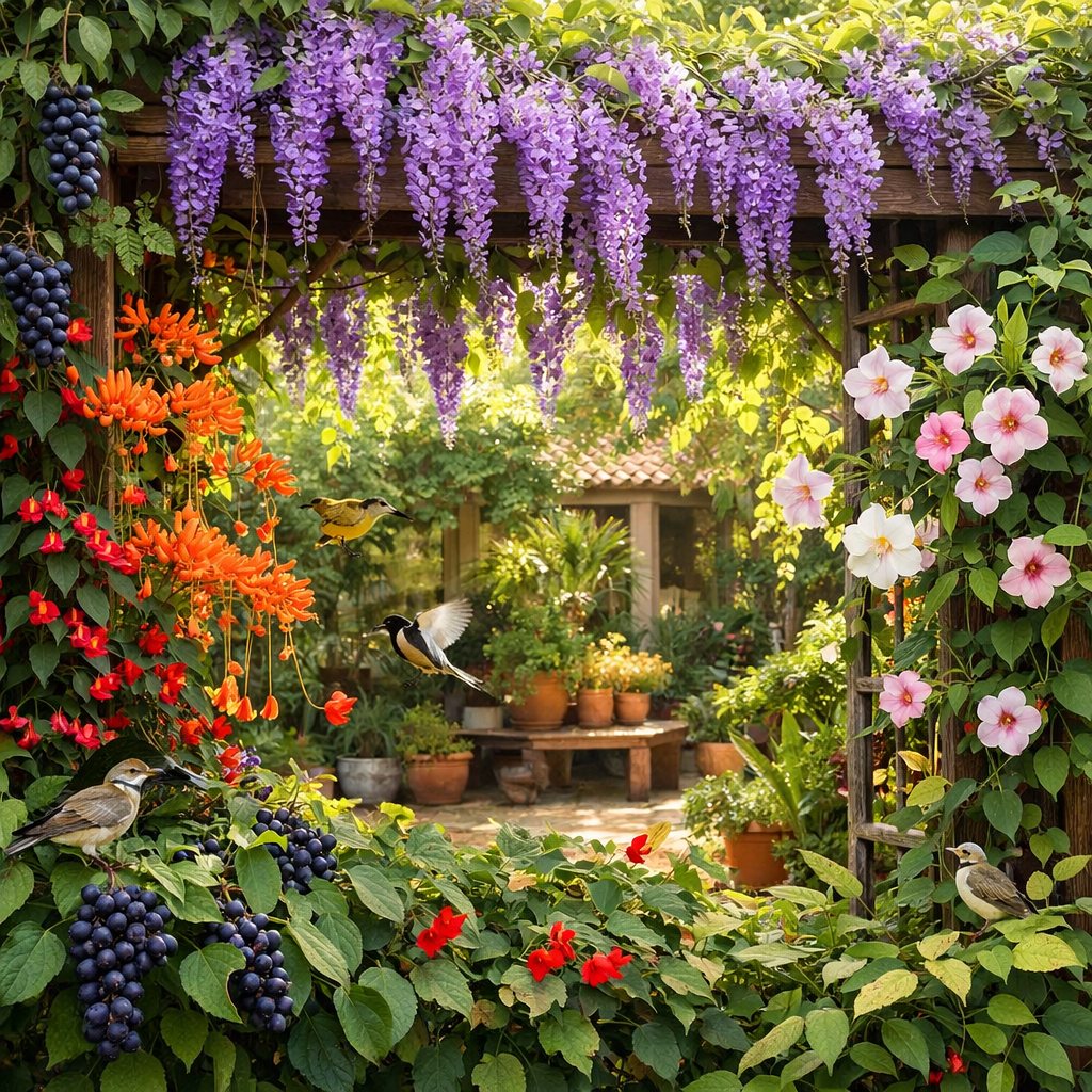 Climbing Plants and Vines for SEQ Gardens That Birds Adore